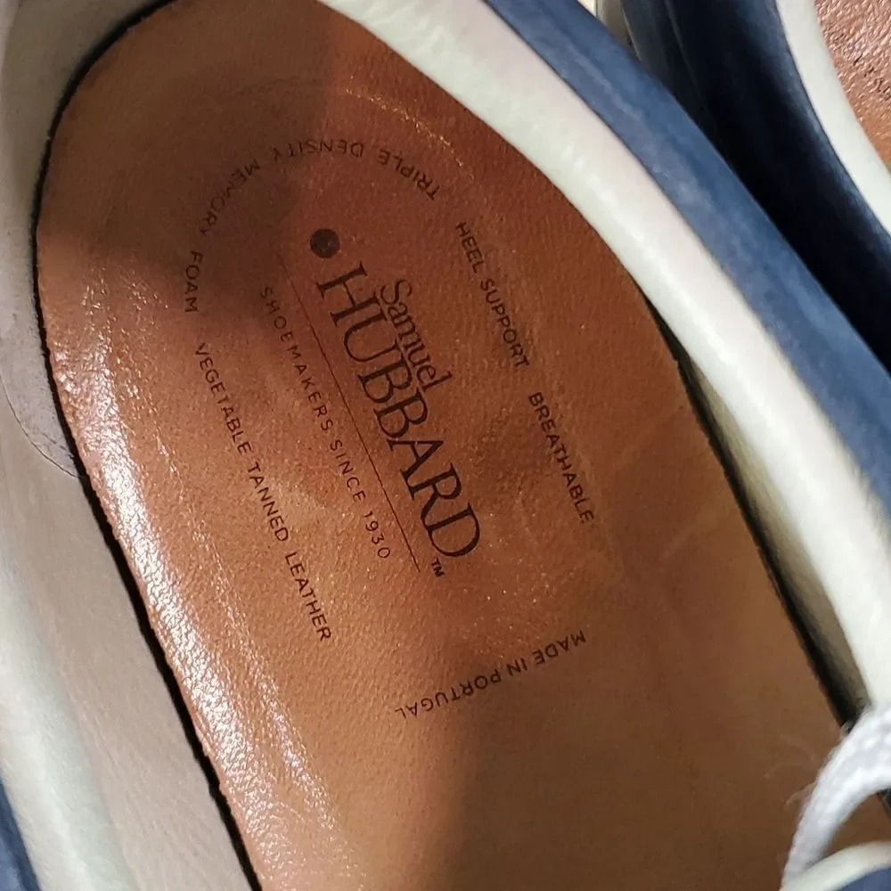 Samuel Hubbard 9 Fast Navy Womens Casual‎ Walking Shoes Sneaker Nubuck Leather